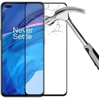 Mtp Products OnePlus Nord/Nord 2 5G Heltäckande Härdat Glas Skärmskydd - 9H - Case Friendly - Svart Kant