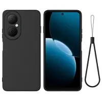 Mtp Products Huawei Nova Y73 Flytande silikon skal med handrem - Svart