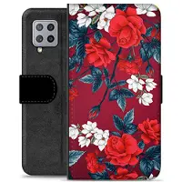 Mtp Products Samsung Galaxy A42 5G Premium Plånboksfodral - Vintage Blommor