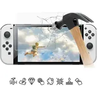 Mtp Products Nintendo Switch OLED Härdat Glas Skärmskydd - 9H - Case Friendly - Klar