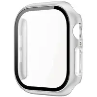 Mtp Products Apple Watch Series 11/10 Plastskal med Härdat Glas Skärmskydd - 46mm - Silver