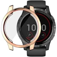 Mtp Products Hat Prince Garmin Venu 2 TPU Skal med Skärmskydd - 45mm - Guld