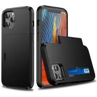 Mtp Products iPhone 12/12 Pro Hybridskal med Skjutkortplats - Svart