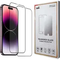 Saii iPhone 15 3D Premium Härdat Glas Skärmskydd - 9H - 2 St.