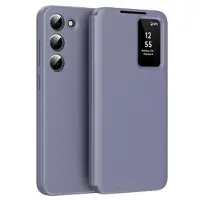 Mtp Products Samsung Galaxy S22 5G Smart Clear View Flip Skal med kortplats - Grå Lila