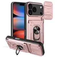 Mtp Products iPhone 17 Pro Max Hybrid Skal med Roterande Ring med Kameraskydd - Roséguld