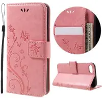 Mtp Products iPhone 7/8/SE (2020)/SE (2022) Butterfly Series Plånboksfodral - Rosa