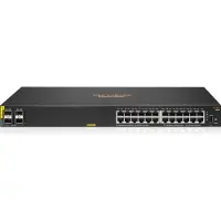 HP HPE Aruba 6000 24G Class4 PoE 4SFP 370W Switch - Switch - Administrerad - 24 x 10/100/1000 (PoE+) + 4 x Gigabit SFP - sida till sida luftflöde - rackmonterbar - PoE (370 W)