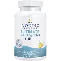 Nordic Naturals , Ultimate Omega 2X med Vitamin D3, Lemon, 60 Mini Soft Gel