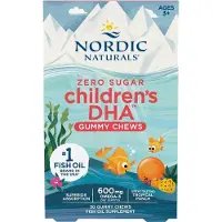Nordic Naturals , Barnets DHA Gummi Choklad, Ålder 3+, Tropical Punch, 600 mg, 30 Gummi