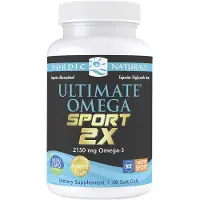 Nordic Naturals , Ultimate Omega Sport 2x, 2 150 mg, 60 Mjuka Gelkapslar (1 075 mg per Mjuk Gelkapsel)