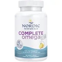 Nordic Naturals Komplett Omega Xtra Lemon - 60 mjuka geler - 1360 mg Omega-3 + 76 mg GLA - Hlsosam hudleder och kognition - Icke-GMO - 30 portio