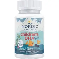 Nordic Naturals , Barnets DHA Xtra, Ålder 3-6, Bär, 636 mg, 90 Mini mjuka gel)