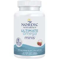 Nordic Naturals , Ultimate Omega 2X, Jordgubbssmak, 1 120 mg, 60 mini mjukkapslar (560 mg per mjukgel)