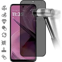 Mtp Products Motorola Moto G55 Privacy Heltäckande Härdat Glas Skärmskydd - 9H - Svart Kant