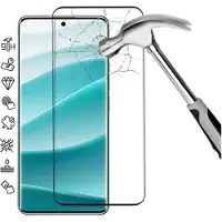 Mtp Products Xiaomi Redmi Note 14 Pro/14 Pro 5G/Poco X7 Heltäckande Härdat Glas Skärmskydd - 9H - Svart Kant