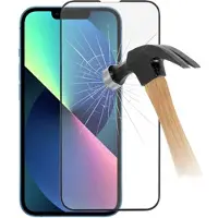 Prio 3D iPhone 13/13 Pro/14 Härdat Glas Skärmskydd - 9H - Svart