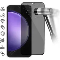 Mtp Products Samsung Galaxy S24 FE Privacy Heltäckande Härdat Glas Skärmskydd - 9H - Svart Kant