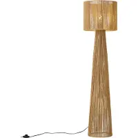 QAZQA Japandi Golvlampa Natur med Skärm - Dart