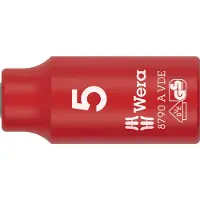 Wera 8790 A VDE 05005931001 Ytter-sexkantig Hylsnyckelinsats Isolerade 5 mm 5 mm 1/4