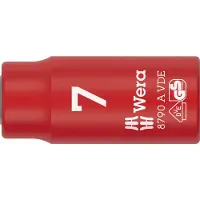 Wera 8790 A VDE 05005934001 Ytter-sexkantig Hylsnyckelinsats Isolerade 7 mm 1/4 7 mm 1/4