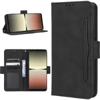 Mtp Products Vintage Series Sony Xperia 5 IV Plånboksfodral med Korthållare - Svart