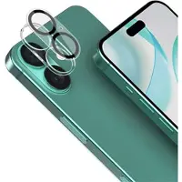 IMAK iPhone 16/16 Plus 2-i-1 HD Kameralinsskydd i Härdat Glas