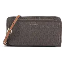 Michael Kors Jet Set Large Continental Crossover väska mörkbrun