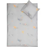 Nordstrand Dinosaur sängkläder - 100% bomull - Baby sängkläder 70x100 cm - Grå