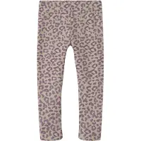 Name it Leggings m. Fleece - NmfDavina - Summer Sand/Leo - - 3 år (98) - Leggings