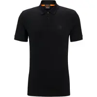 Hugo Boss Passenger Herr Stretch-Bomull Slim-Fit Polo Skjorta med Logotyp Patch NOS