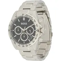 BOSS Hero 2.0 Black-dial chronograph watch with steel bracelet