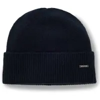 BOSS Cashmere beanie hat with logo plaque