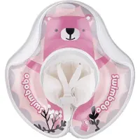 TOMTOP JMS Swimbobo Söt Baby Pool Float Uppblåsbar Baby Swim Float Baby Simning Float Ring Småbarnspool rosa
