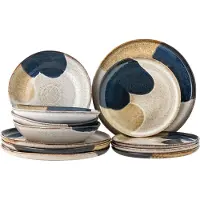 Bloomingville Jules Bordservisset, Grå, Stengods 4x3 St