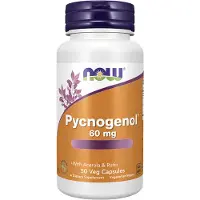 Now , Pycnogenol med Acerola & Rutin, 50 Veg Capsuler