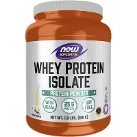 Now , Sports, Whey Protein Isolate, Creamy Vanilla, 1,8 lbs (816 g)