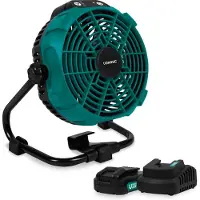Vonroc Batteridriven fläkt 20V – hybridbatteri och växelströmsdrift | Inkl. 2x 2,0Ah batterier och laddare