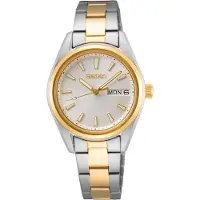 Seiko Kvinnoarmbandsur - - klassisk bicolor stål - 29,8 mm - Cadran med datumsdisplay - Quartz rörelse
