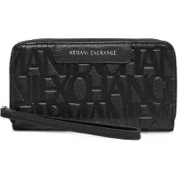 Armani Exchange för kvinnor. XW001606AF15774UC001 Arround plånbok svart (OSFA), Casual, Polyester
