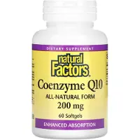 Natural Factors , Koenzym Q10, 200 mg, 60 mjuka kapslar