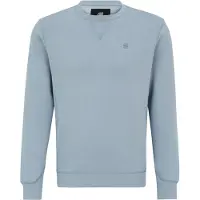 G-Star för män. D16917-C235-5304 Premium Core Ribbed sweatshirt blå (XXL), Casual, Ekologisk bomull, Hållbar