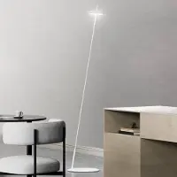 Sigor LED golvlampa Mahina, dimbar, Vitt / opal, Vardagsrum / matsal, Aluminium / grå / zink, Modern, LED-golvlampa