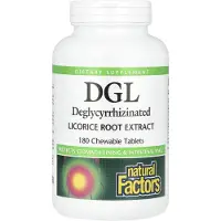 Natural Factors Natural Factors, DGL, root extract, chewable 180 tablets