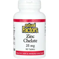 Natural Factors , Zinkkation, 25 mg, 90 Tabletter
