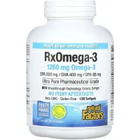 Natural Factors , Rx Omega-3, 120 Softgels (630 mg per Softgel)