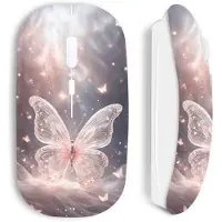 CAPACHEAP Souris sans fil - Maniacase - Beautiful butterfly - Blanc - Design - Ergonomie