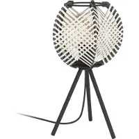 Eglo WAVERTON bords-/bordlampa H400 E27 svart/trä/vit