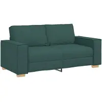 vidaXL 2-sitssoffa mörkgrön 140 cm tyg
