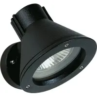 Albert Spotlight till vägg 643S, svart, IP54, E27, aluminium, svängbar WANDSTRAHLER, dimbar, Svart, Aluminium / grå / zink, Modern, Utomhuslampa
